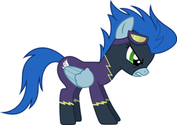 Size: 1280x900 | Tagged: safe, artist:d4svader, nightshade, pegasus, pony, g4, angry, female, goggles, green eyes, gritted teeth, mare, shadowbolts, shadowbolts uniform, simple background, solo, teeth, transparent background, vector