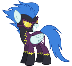 Size: 900x831 | Tagged: safe, artist:yanoda, nightshade, pegasus, pony, g4, female, goggles, grin, mare, shadowbolts uniform, simple background, smiling, solo, transparent background, vector