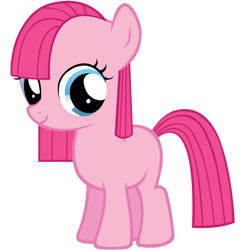 Size: 894x894 | Tagged: safe, artist:nerve-gas, pinkie pie, earth pony, pony, g4, blank flank, female, filly, filly pinkie pie, foal, simple background, solo, transparent background, younger