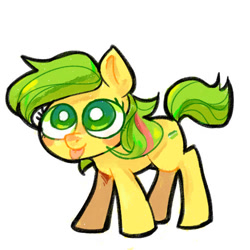 Size: 512x512 | Tagged: safe, artist:xilingjun, oc, oc only, earth pony, pony, simple background, solo, tongue out, white background