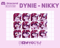 Size: 1636x1316 | Tagged: safe, artist:sparkie45, oc, oc only, oc:nikky, changeling, pony, commission, commission open, emotes, solo