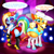 Size: 2500x2500 | Tagged: safe, artist:rurihal, applejack, rainbow dash, earth pony, pegasus, pony, g4, alternate hairstyle, applebutt, applejack also dresses in style, applejack is not amused, butt, clothes, dress, eyeshadow, female, makeup, plot, rainbow dash always dresses in style, rainbow dash is not amused, rainbutt dash, skirt, tomboy taming, unamused