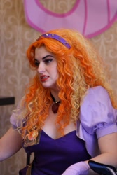 Size: 828x1242 | Tagged: safe, artist:shelbeanie, adagio dazzle, human, equestria girls, g4, clothes, cosplay, costume, everfree northwest, everfree northwest 2017, gem, irl, irl human, photo, siren gem