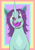 Size: 708x1000 | Tagged: safe, artist:rainbowteeth, oc, oc only, oc:lenz, changeling, hybrid, pony, fangs, horn, long tongue, sharp teeth, solo, teeth, tongue out