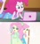 Size: 967x1080 | Tagged: safe, artist:minimonster1232, edit, edited screencap, screencap, fluttershy, pinkie pie, human, equestria girls, g4, my little pony equestria girls: better together, my little pony equestria girls: rainbow rocks, so much more to me, computer, duo, duo male and female, female, laptop computer, male, microphone, reaction image