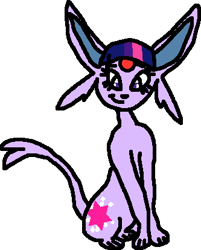 Size: 333x414 | Tagged: safe, artist:mega-poneo, twilight sparkle, espeon, g4, pokefied, pokémon, simple background, solo, species swap, transparent background