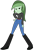 Size: 1175x1710 | Tagged: safe, artist:partypievt, oc, oc only, oc:olive martini, human, equestria girls, g4, 2013, boots, clothes, denim, equestria girls oc, equestria girls-ified, equestria girls-ified oc, green eyes, green hair, green skin, high heel boots, jeans, old art, pants, shirt, shoes, simple background, solo, transparent background