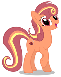 Size: 1024x1280 | Tagged: safe, artist:sirleandrea, oc, oc only, oc:gelato surprise, earth pony, pony, g4, earth pony oc, female, mare, raised hoof, simple background, solo, transparent background, vector