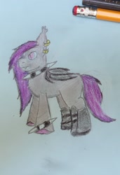 Size: 1356x1980 | Tagged: safe, artist:volk204, bat pony, solo, traditional art