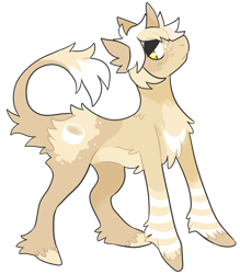 Size: 700x800 | Tagged: safe, artist:catastrophyte, oc, oc only, classical unicorn, pony, unicorn, blush lines, blushing, butt fluff, chest fluff, cloven hooves, colored, colored hooves, cream coat, curved horn, facial markings, flat colors, freckles, gradient legs, hooves, horn, leg fluff, leg markings, leg stripes, leonine tail, lidded eyes, looking back, male, male oc, mismatched hooves, multicolored hooves, profile, short mane, simple background, solo, stallion, stallion oc, standing, stripes, tail, tail fluff, tan coat, transparent background, two toned horn, two toned mane, unicorn oc, unshorn fetlocks, white coat, white mane, white pupils, yellow eyes