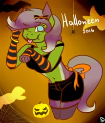 Size: 736x856 | Tagged: safe, artist:jaywaan, earth pony, anthro, clothes, costume, female, halloween, halloween costume, holiday, solo