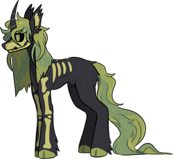 Size: 1212x1108 | Tagged: safe, artist:catastrophyte, oc, oc only, clothes, cloven hooves, costume, full body, selkie, simple background, skeleton costume, solo, transparent background