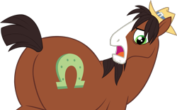 Size: 1701x1063 | Tagged: safe, artist:jonesdylan874, trouble shoes, clydesdale, earth pony, pony, g4, .svg available, butt, flank, gimp, plot, simple background, solo, transparent background, vector, vector trace