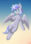 Size: 3520x5065 | Tagged: safe, artist:pzkratzer, oc, oc only, oc:discoordination, pegasus, pony, absurd resolution, belly, belly button, blue eyes, chest fluff, ear fluff, gradient background, looking at you, male, pegasus oc, pegasus wings, smiling, smiling at you, solo, spread wings, stallion, tail, two toned mane, two toned tail, wings