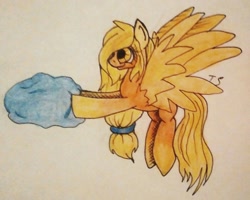 Size: 1900x1521 | Tagged: artist needed, source needed, safe, oc, oc only, pegasus, pony, female, mare, solo, traditional art