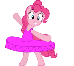 Size: 946x845 | Tagged: safe, artist:justphase, pinkie pie, earth pony, g4, ballerina, ballet, clothes, cute, diapinkes, on hind legs, pinkarina, smiling, standing, tutu