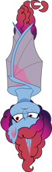 Size: 524x1712 | Tagged: safe, artist:prixy05, misty brightdawn, bat pony, pony, g5, my little pony: tell your tale, bat ponified, bat wings, fangs, female, hanging, hanging upside down, mare, mistybat, race swap, red eyes, simple background, solo, transparent background, upside down, vector, wings