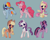 Size: 2475x2001 | Tagged: safe, artist:nimingxiwang168, applejack, fluttershy, pinkie pie, rainbow dash, rarity, twilight sparkle, earth pony, pegasus, pony, unicorn, g4, blue background, eyes closed, group, horn, mane six, open mouth, open smile, simple background, sitting, smiling, unicorn twilight