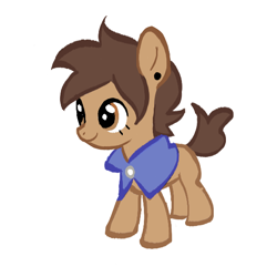 Size: 564x564 | Tagged: safe, artist:nompang22, earth pony, pony, female, filly, foal, luz noceda (the owl house), ponified, simple background, smiling, solo, the owl house, white background