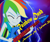 Size: 2422x2015 | Tagged: safe, artist:greenmachine987, artist:mellow91, derpibooru exclusive, rainbow dash, human, rainbow rocks 10th anniversary, equestria girls, g4, my little pony equestria girls: rainbow rocks, album cover, awesome as i want to be, clothes, electric guitar, eyes closed, female, guitar, guitar pick, lightning, multicolored hair, musical instrument, playing, playing instrument, rainbow rocks outfit, smiling, solo, text, vector used