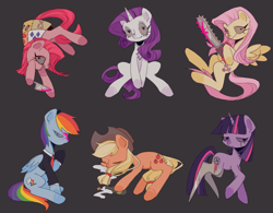 Size: 2619x2048 | Tagged: safe, artist:nimingxiwang168, applejack, fluttershy, pinkie pie, rainbow dash, rarity, twilight sparkle, earth pony, pegasus, pony, unicorn, .mov, fanfic:an apple sleep experiment, fanfic:cupcakes, fanfic:rainbow factory, lil-miss rarity, shed.mov, g4, alternate universe, amputee, chainsaw, creepypasta, fanfic art, fluttershed, horn, mane six, prosthetic leg, prosthetic limb, prosthetics, scissor twilight