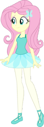 Size: 549x1560 | Tagged: safe, artist:invisibleink, artist:tylerajohnson352, fluttershy, human, equestria girls, g4, ballerina, ballet slippers, bare shoulders, beautiful, clothes, cute, dress, female, flutterina, leotard, nervous, nervous smile, pretty, simple background, skinny, sleeveless, smiling, solo, thin, tights, transparent background, tutu