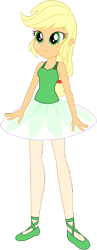 Size: 591x1525 | Tagged: safe, artist:invisibleink, artist:tylerajohnson352, applejack, human, equestria girls, g4, applejack also dresses in style, applerina, ballerina, ballet slippers, bare shoulders, beautiful, clothes, cute, dress, leotard, pretty, simple background, sleeveless, solo, tights, transparent background, tutu