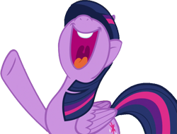 Size: 949x720 | Tagged: safe, edit, edited screencap, editor:homersimpson1983, screencap, twilight sparkle, alicorn, pony, g4, background removed, episode needed, female, not a vector, open mouth, simple background, smiling, solo, transparent background, twilight sparkle (alicorn), volumetric mouth