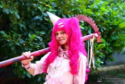 Size: 3000x2000 | Tagged: safe, artist:v-kony, pinkie pie, human, g4, clothes, cosplay, costume, irl, irl human, photo, solo