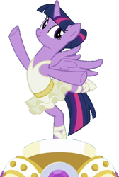 Size: 1694x2520 | Tagged: safe, edit, edited screencap, editor:mrtoonlover83, screencap, twilight sparkle, alicorn, a royal problem, g4, background removed, ballerina, figurine, music box, not a vector, simple background, solo, transparent background, tutu, twilarina, twilight sparkle (alicorn)