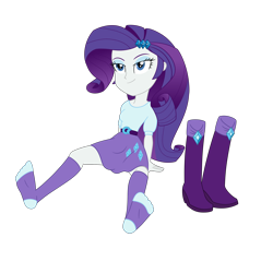 Size: 3000x3000 | Tagged: safe, artist:nie-martw-sie-o-mnie, rarity, human, equestria girls, g4, belt, boots, clothes, feet, female, high heel boots, shirt, shoes, shoes removed, simple background, skirt, socks, solo, stocking feet, transparent background, vector