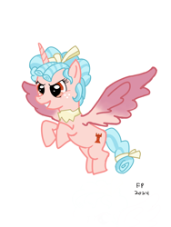 Size: 1620x2160 | Tagged: safe, artist:funnypancake, cozy glow, alicorn, g4, alicornified, cozycorn, female, race swap, simple background, solo, white background