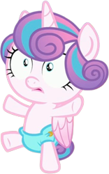 Size: 1577x2520 | Tagged: safe, edit, edited screencap, editor:homersimpson1983, screencap, princess flurry heart, alicorn, pony, a flurry of emotions, g4, season 7, baby, baby alicorn, baby pony, background removed, bipedal, cute, diaper, female, flurrybetes, not a vector, simple background, solo, transparent background