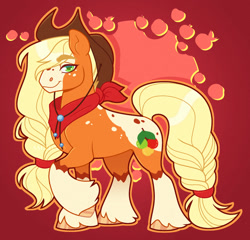 Size: 1024x984 | Tagged: safe, artist:sadelinav, applejack, earth pony, pony, g4, redesign, solo