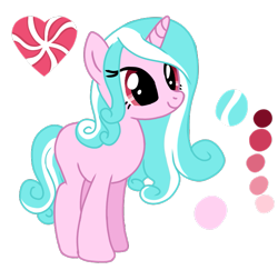 Size: 729x708 | Tagged: safe, artist:melodysweetheart, artist:primrosedinocat, oc, oc only, pony, unicorn, g4, base used, female, horn, mare, reference sheet, smiling, solo, tail, unicorn oc