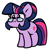 Size: 541x556 | Tagged: safe, artist:zutcha, sci-twi, twilight sparkle, pony, unicorn, g4, :t, cute, female, glasses, horn, mare, outline, sci-twiabetes, simple background, solo, transparent background, twiabetes, unicorn sci-twi, white outline