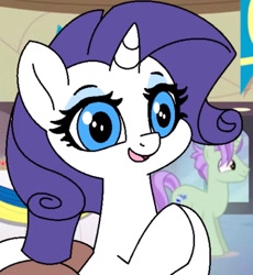 Size: 905x982 | Tagged: safe, artist:tamers12345, rarity, pony, unicorn, g4, cute, female, hooves together, horn, ms paint, solo