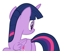 Size: 2192x1788 | Tagged: safe, anonymous artist, derpibooru exclusive, twilight sparkle, alicorn, pony, g4, the hearth's warming club, .svg available, butt, female, folded wings, horn, mare, multicolored hair, multicolored mane, multicolored tail, plot, simple background, solo, tail, transparent background, twilight sparkle (alicorn), vector, wings