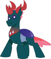 Size: 1403x1613 | Tagged: safe, artist:prixy05, pharynx, changedling, changeling, g4, g5, my little pony: tell your tale, antlers, g4 to g5, generation leap, male, simple background, solo, transparent background, vector