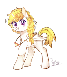 Size: 1643x1877 | Tagged: safe, oc, oc only, oc:cokecoffee, alicorn, pony, alicorn oc, braid, cute, female, horn, jewelry, looking at you, pendant, raised hoof, simple background, smiling, smiling at you, solo, transparent background, wings