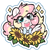 Size: 666x666 | Tagged: safe, artist:oofycolorful, oc, oc only, oc:ninny, pegasus, blushing, bowtie, colored wings, eye clipping through hair, female, flower, heart, heterochromia, looking at you, mare, necktie, simple background, smiling, solo, sparkles, spread wings, sunflower, transparent background, two toned mane, two toned wings, wings