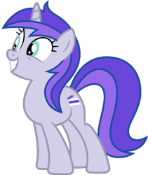 Size: 864x1024 | Tagged: safe, edit, vector edit, silvergrape dot, pony, unicorn, g4, alternate cutie mark, background pony, female, happy, horn, mare, recolor, simple background, smiling, solo, teeth, transparent background, vector