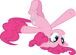 Size: 4174x3000 | Tagged: safe, artist:cloudy glow, pinkie pie, earth pony, pony, g4, cute, diapinkes, female, lying down, mare, prone, simple background, solo, transparent background, vector