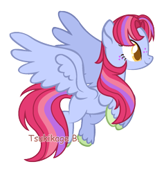 Size: 1055x1115 | Tagged: safe, artist:tsukikage-bloodrage, oc, oc only, pegasus, pony, alicorn wings, base used, female, freckles, large wings, mare, offspring, parent:big macintosh, parent:twilight sparkle, parents:twimac, pixel-crisp art, simple background, smiling, solo, spread wings, transparent background, unshorn fetlocks, wings