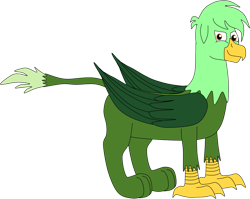 Size: 1393x1109 | Tagged: safe, artist:thecanadiantoony2001, oc, oc only, oc:gregory griffin, griffon, g4, griffon oc, simple background, solo, transparent background