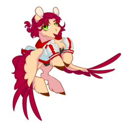 Size: 1300x1300 | Tagged: safe, artist:komodon, pegasus, pony, camlop, female, mare, ponified, simple background, solo, white background, yakuza