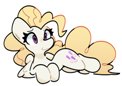 Size: 900x638 | Tagged: safe, alternate version, artist:kindakismet, surprise, pegasus, pony, g1, female, lying down, mare, prone, simple background, smiling, solo, transparent background