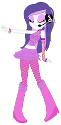 Size: 271x550 | Tagged: safe, artist:doroshll, oc, oc only, oc:cupcake notes, equestria girls, g4, 2014, boots, clothes, equestria girls oc, equestria girls-ified, headset, high heel boots, old art, shirt, shoes, simple background, skirt, solo, transparent background