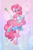 Size: 2065x3126 | Tagged: safe, artist:necropaint, pinkie pie, earth pony, anthro, g4, gradient background, magical girl, magical girl transformation, solo