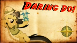 Size: 1920x1080 | Tagged: artist needed, safe, edit, daring do, pegasus, pony, g4, 2012, paper background, smiling, solo, wallpaper